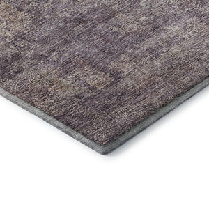 HomeRoots 10' X 14' Modern Plum & Ivory Abstract Washable Area Rug with UV Protection for Busy Homes 688129