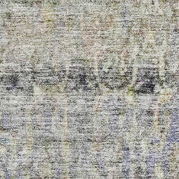 HomeRoots 5' X 8' Abstract Aqua Gold Gray Area Rug - Washable, Stain Resistant & UV Protected for Modern Homes 688131