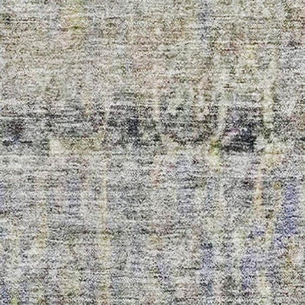 HomeRoots 10' Aqua, Gold & Gray Abstract Washable Area Rug - UV Resistant, Pet-Friendly, Stylish Durability! 688135
