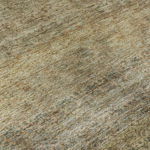 HomeRoots 9' X 12' Striped Area Rug in Wheat Gray & Beige - Washable, Stain-Resistant, UV Protected Design 688152