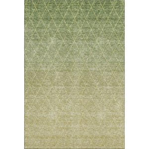 HomeRoots 8' X 10' Stylish Artichoke Green Geometric Area Rug with UV Protection – Washable & Durable Design 688157
