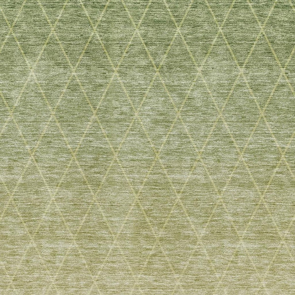 HomeRoots 8' X 10' Stylish Artichoke Green Geometric Area Rug with UV Protection – Washable & Durable Design 688157