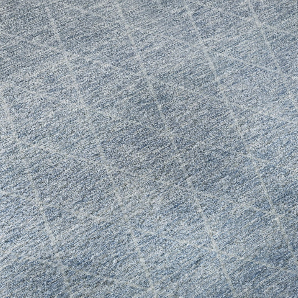 HomeRoots 5' X 8' Blue Gray & Silver Geometric Washable Area Rug – Modern, Durable, UV-Protected & Stylish 688161