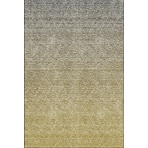 HomeRoots 9' x 12' Modern Gold Beige Taupe Geometric Area Rug - Washable, UV Protected & Stain Resistant Design 688170