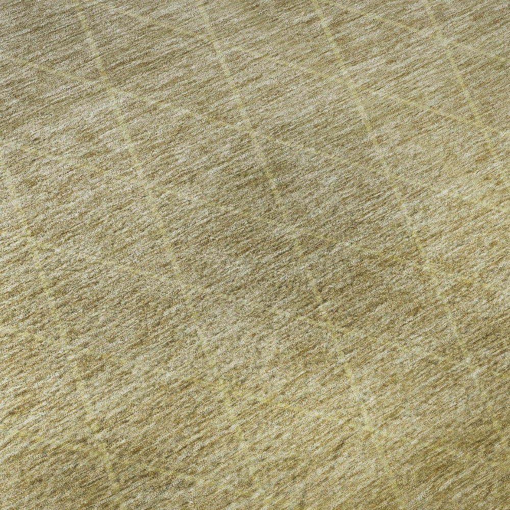 HomeRoots 9' x 12' Modern Gold Beige Taupe Geometric Area Rug - Washable, UV Protected & Stain Resistant Design 688170
