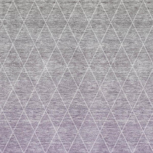 HomeRoots 5' X 8' Lavender & Ivory Geometric Area Rug - Washable, UV-Protected, Durable for Homes with Kids & Pets 688173