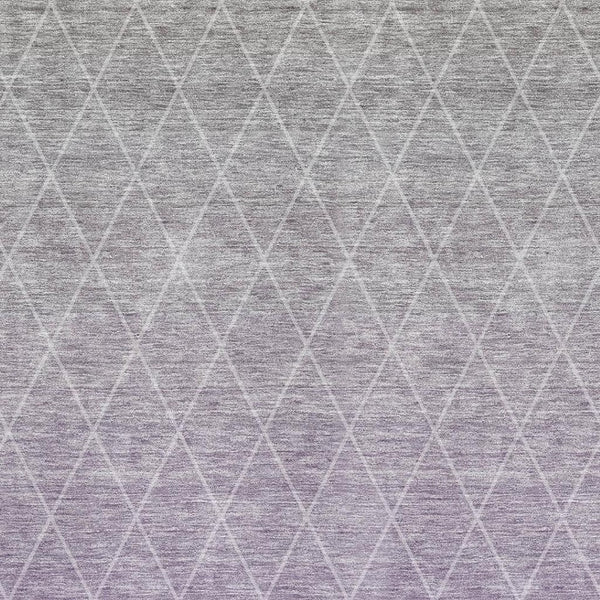 HomeRoots 5' X 8' Lavender & Ivory Geometric Area Rug - Washable, UV-Protected, Durable for Homes with Kids & Pets 688173