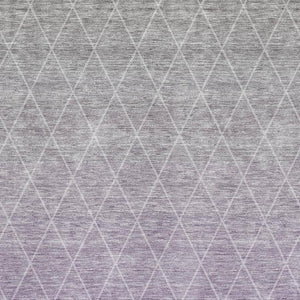 HomeRoots 8' X 10' Modern Lavender & Ivory Geometric Washable Area Rug with UV Protection for Family Homes 688175