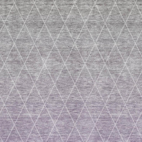 HomeRoots 8' X 10' Modern Lavender & Ivory Geometric Washable Area Rug with UV Protection for Family Homes 688175