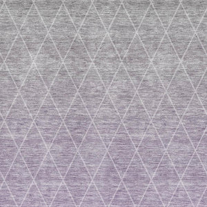HomeRoots 9' X 12' Lavender Geometric Area Rug - Durable, Washable, UV-Protected for Families & Pets! 688176