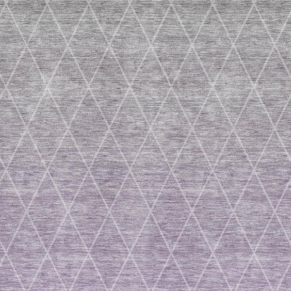 HomeRoots 9' X 12' Lavender Geometric Area Rug - Durable, Washable, UV-Protected for Families & Pets! 688176