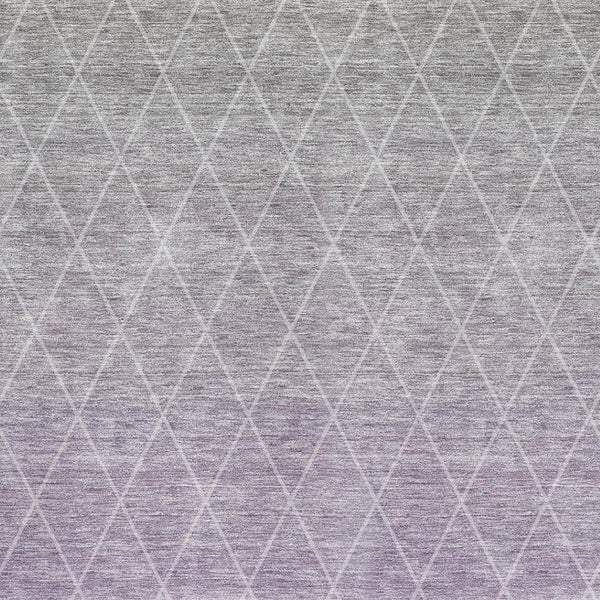 HomeRoots 10' X 14' Stylish Lavender & Ivory Geometric Washable Area Rug with UV Protection for Busy Homes 688177