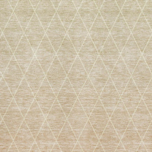 HomeRoots 5' Salmon and Beige Geometric Area Rug - Washable, UV-Protected, Family-Friendly for Modern Homes 688179