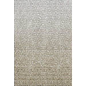 HomeRoots 10' X 14' Taupe and Beige Geometric Area Rug - Stylish, Stain-Resistant, UV-Protected for Modern Homes 688189