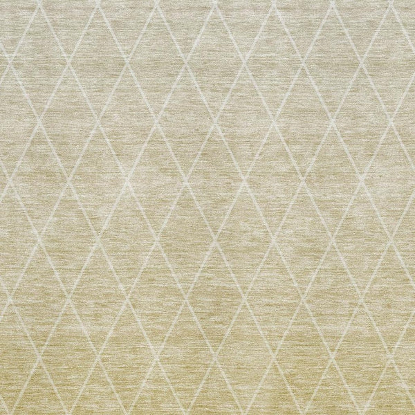 HomeRoots 5' X 8' Wheat & Ivory Geometric Area Rug - Washable, UV Protected, Stain Resistant & Stylish Decor 688197