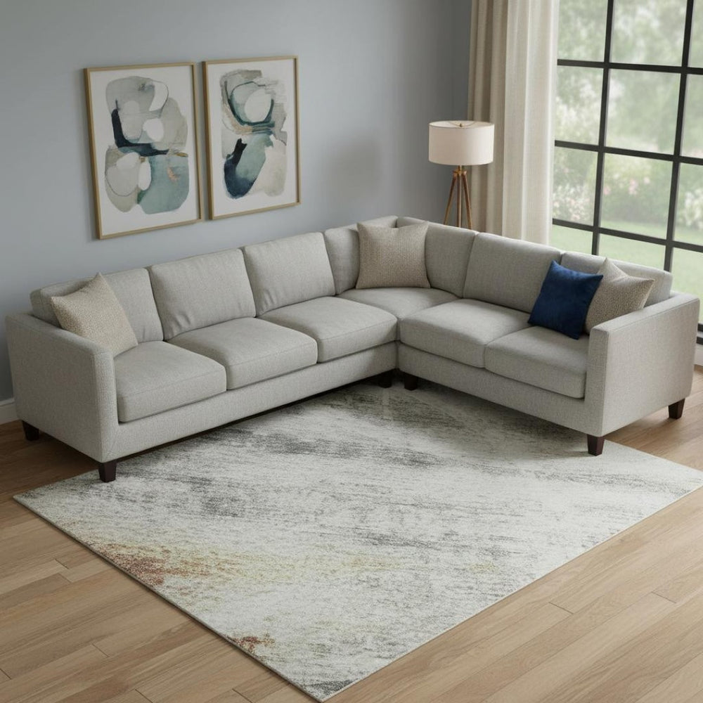 HomeRoots 9' X 12' Stylish Geometric Washable Area Rug with UV Protection, Ideal for Modern Homes & Patios 688218