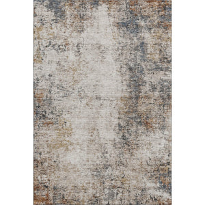 HomeRoots 9' X 12' Washable Beige Gray Copper Abstract Area Rug - Durable, Stylish, UV Protected for Homes 688224