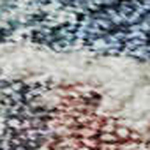 HomeRoots 8' X 10' Washable Denim Blue, Beige & Copper Medallion Area Rug - UV Protected & Stain Resistant Decor 688229