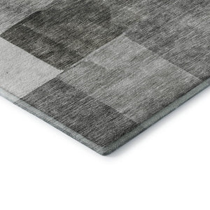 HomeRoots 9' X 12' Stylish Pewter Gray & Silver Geometric Area Rug - Washable, UV Protected & Durable Design 688242