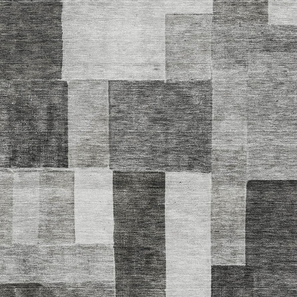 HomeRoots 10' X 14' Pewter Gray & Silver Geometric Area Rug - Washable, UV-Protected, Durable for Everyday Life 688243