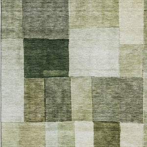 HomeRoots 10' x 14' Sage Beige & Gray Geometric Area Rug - Washable, Durable, UV Protected for Busy Homes 688249