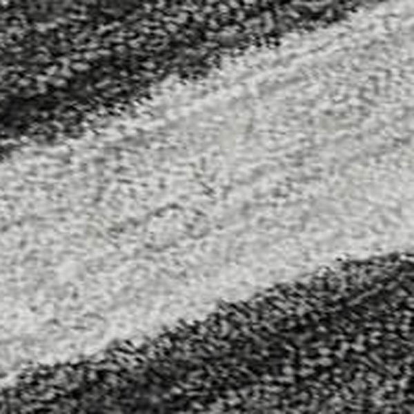 HomeRoots 9' X 12' Stylish Charcoal & Ivory Striped Washable Area Rug with UV Protection for High Traffic Areas 688260