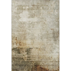 HomeRoots 8' X 10' Washable Area Rug in Linen Ivory and Copper – Stain Resistant, UV Protected, Modern Design 688277