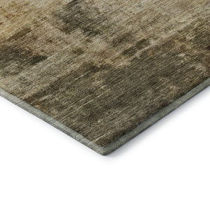 HomeRoots 8' X 10' Washable Area Rug in Linen Ivory and Copper – Stain Resistant, UV Protected, Modern Design 688277