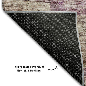 HomeRoots 5' X 8' Blush & Ivory Abstract Area Rug - Washable, UV-Protected, Stylish for High-Traffic Spaces 688293