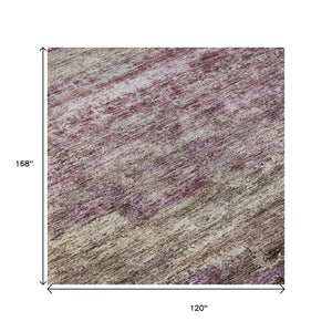 HomeRoots 10' X 14' Blush and Ivory Washable Area Rug with UV Protection, Stain Resistance for Modern Homes 688297