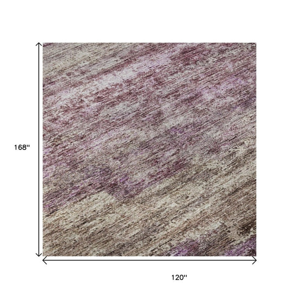 HomeRoots 10' X 14' Blush and Ivory Washable Area Rug with UV Protection, Stain Resistance for Modern Homes 688297