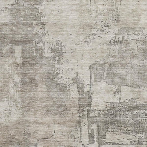 HomeRoots 9' X 12' Linen and Ivory Abstract Area Rug - Washable, UV-Protected, Soft, and Stain-Resistant! 688321