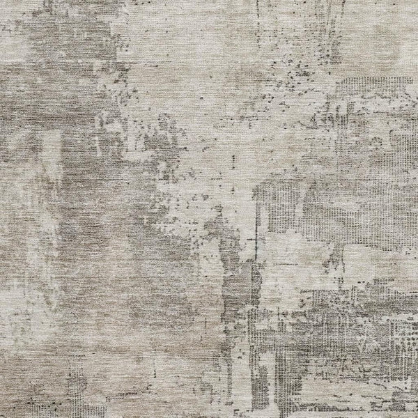 HomeRoots 9' X 12' Linen and Ivory Abstract Area Rug - Washable, UV-Protected, Soft, and Stain-Resistant! 688321