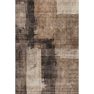 HomeRoots 9' X 12' Stylish Washable Area Rug in Brown, Beige & Taupe - Durable, Stain-Resistant & UV-Protected! 688333