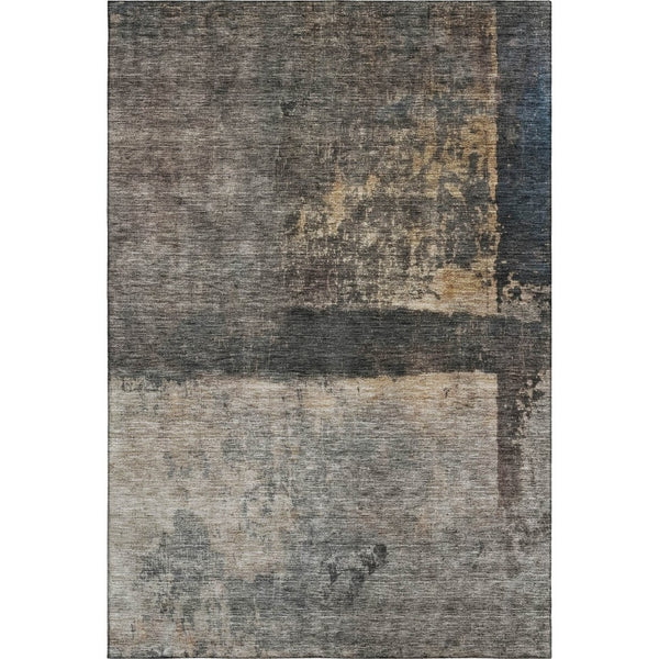 HomeRoots 10' X 14' Coffee and Beige Abstract Area Rug - Stylish, Washable, UV-Protected for Busy Homes 688376
