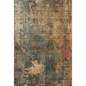 HomeRoots 8' X 10' Sage Copper and Gold Modern Abstract Area Rug - Washable, UV Protected, Stylish & Durable 688393
