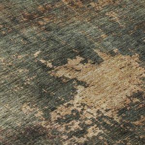 HomeRoots 8' X 10' Sage Copper and Gold Modern Abstract Area Rug - Washable, UV Protected, Stylish & Durable 688393