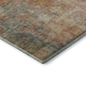 HomeRoots 8' X 10' Abstract Washable Area Rug in Tan, Beige & Red – Durable, UV-Protected for Family Homes 688405