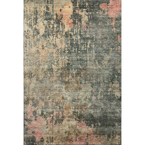 HomeRoots 9' X 12' Sage and Beige Abstract Washable Area Rug - Durable, Stylish, UV-Protected for Busy Homes 688412