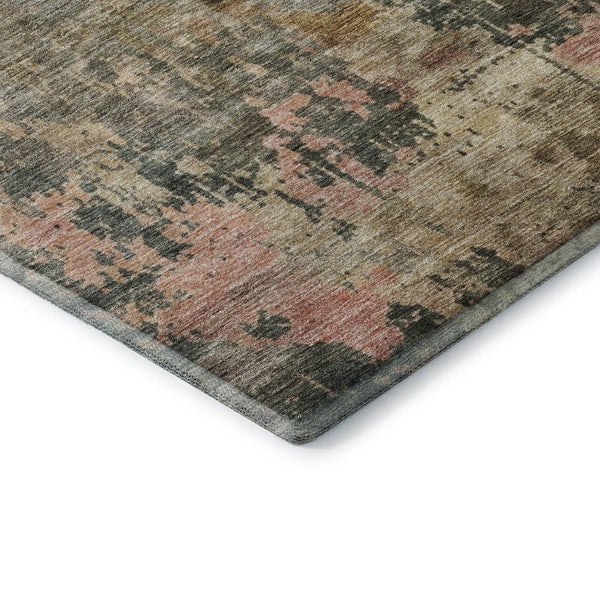 HomeRoots 9' X 12' Sage and Beige Abstract Washable Area Rug - Durable, Stylish, UV-Protected for Busy Homes 688412