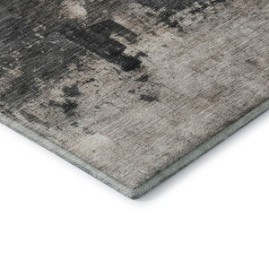 HomeRoots 8' Stylish Taupe Beige & Gray Abstract Round Rug – Washable, UV Protected & Durable for Everyday Living 688416
