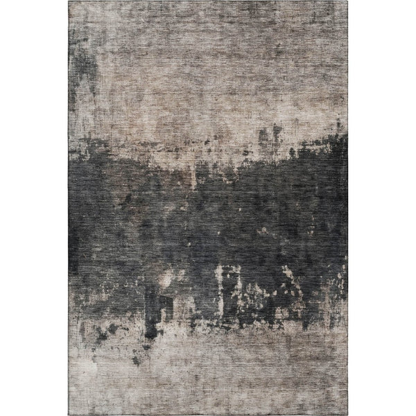 HomeRoots 10' X 14' Taupe Beige & Gray Abstract Washable Area Rug - Stylish, Durable, UV Protected & Easy Care 688419