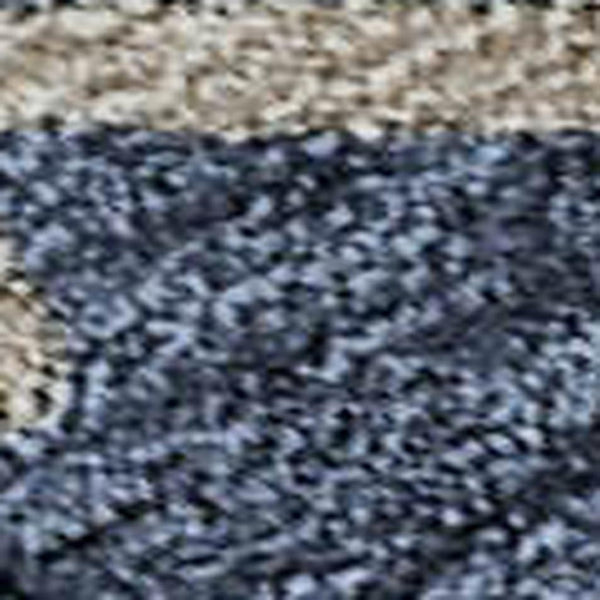 HomeRoots 9' X 12' Navy Blue Floral Area Rug with Copper Accents – Durable, Washable, UV-Resistant Design 688497