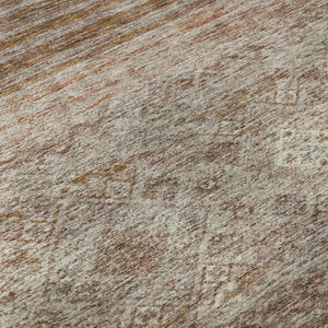 HomeRoots 10' Copper Gray and Beige Abstract Geometric Washable Area Rug with UV Protection for Busy Homes 688522