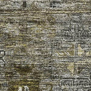 HomeRoots 10' Washable Tribal Area Rug in Pewter, Olive Green & Beige – UV Protected, Durable & Stylish! 688540