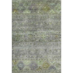 HomeRoots 9' X 12' Tribal-Inspired Sage Silver & Purple Washable Area Rug with UV Protection & Durability 688551