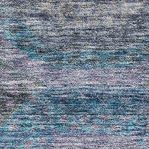 HomeRoots 5' Stylish Blue Gray Silver Geometric Area Rug - Washable, UV Protected & Family-Friendly Design 688554