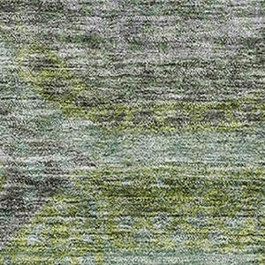 HomeRoots 5' X 8' Modern Olive Green Gray Silver Area Rug - Washable, Stain Resistant, UV Protected for Homes 688560