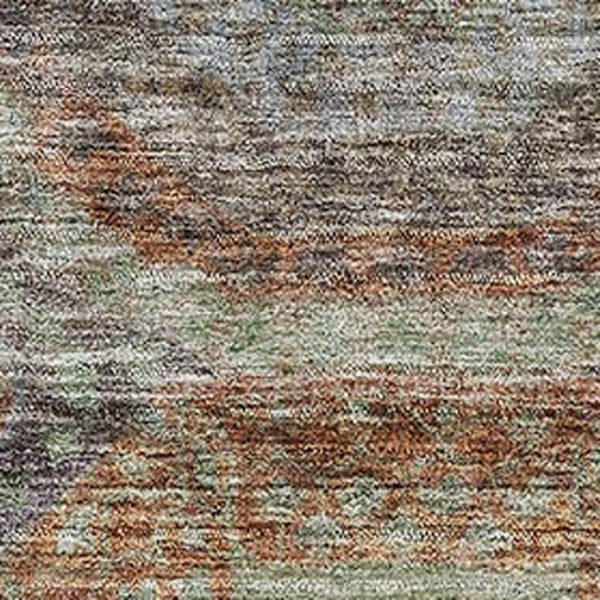 HomeRoots 10' X 14' Modern Geometric Area Rug in Rust, Charcoal & Beige - Washable, UV Protected & Stain-Resistant 688570