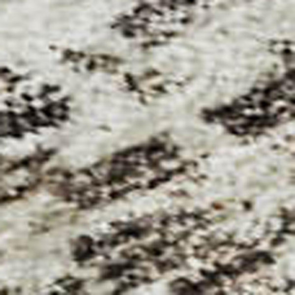 HomeRoots 9' X 12' Contemporary Linen Gray & Silver Abstract Washable Area Rug with UV Protection & Durability 688575